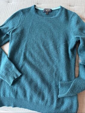 Charter Club Green Crewneck Cashmere Sweater